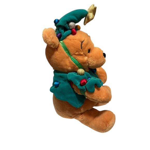 The Disney Store Winnie The Pooh Christmas Tree Holiday Stuffed Plush Doll 14” - Picture 4 of 9